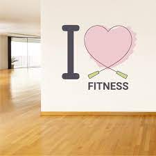 I Love Fitness Gym Sport Workout Logo