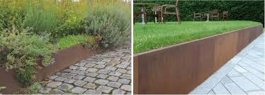 600mm Tall Corten Garden Borders Cor