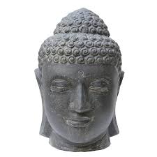 Exclusive Buddha Head Stone Statue