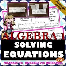 Solving Equations Notes Foldable For