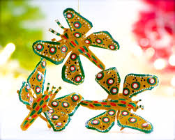 Tin Metal Dragonfly Ornaments