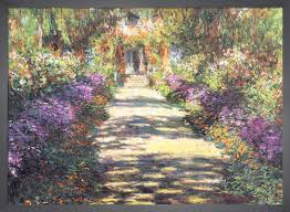 Garden At Giverny Art Print By Claude