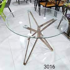 Round Modern Glass Dining Table For Home