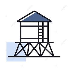 Water Tower Vector Isolated Icon