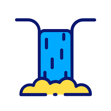 Waterfall Good Ware Lineal Color Icon