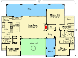 House With Front Courtyard House Plan