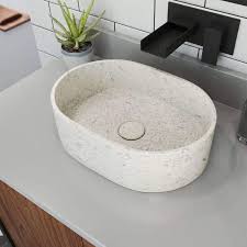 Terrazzo 14 Inch Oval Bathroom Sink White Terrazzo By Randolph Morris Rmczz11 Wt White Terrazzo