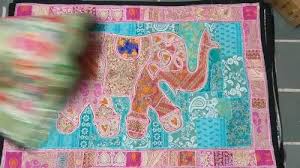 Elephant Wall Hanging Tapestry Sari