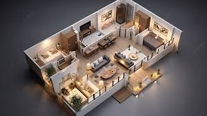 3d Rendering Of Apartment Or House