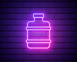 Glowing Neon Big Bottle With Clean