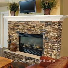 Faux Stone Fireplaces Traditional