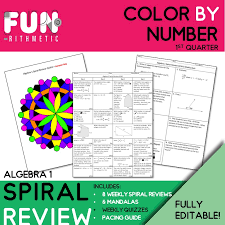 Algebra 1 Quarter 1 Color By Number