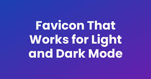 Favicon That Works For Light And Dark Mode
