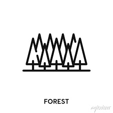 Forest Icon Vector Forest Sign Symbol