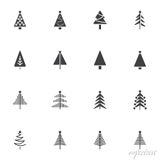 Tree Vector Icons Set Modern