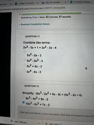 Answered Combine Like Terms 2x2 5x