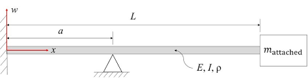 schematic of a clamped pinned free beam
