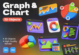 Graph And Chart 3d Objects Ui Design