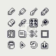Toolbar Elements Tools Pixel Art Icon
