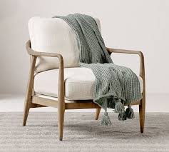 Isla Upholstered Armchair Beige Pottery Barn