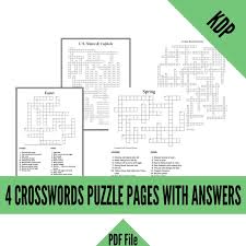 Buy Kdp 4 Crossword Puzzles With Clues