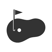 Golf Course Icon Vector Ilration Design