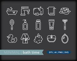 Bath Time Icons Home Icon Ilrations