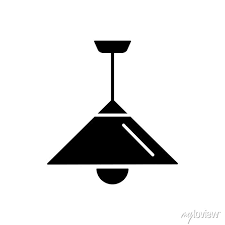 Modern Ceiling Lamp Flat Icon Of Cone