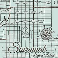Savannah Ga Historic District Wood Map