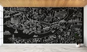 Draw Chalkboard And Black Bg Wall Arts