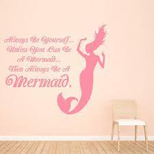 Mermaid Girls Quote Wall Decal Sticker
