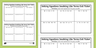 Eighth Grade Solving Equations