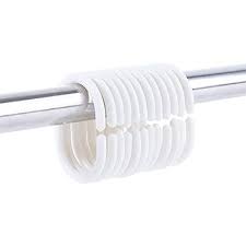 12pcs Plastic Curtain Hook Shower