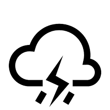 Lightning Rainy Thunder Weather Icon