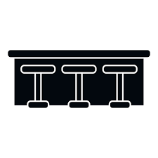 Bar Counter Icon Simple Vector Cafe