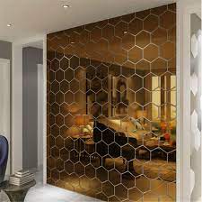 Hexagon Mirror Wall Stickers For Home Decor