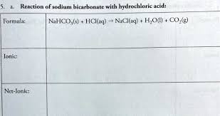 Solved Reaction Of Sodium Bicarbonate