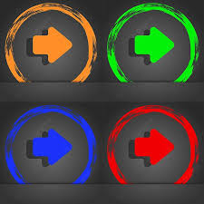 Modern Arrow Next Icon In Trendy Orange