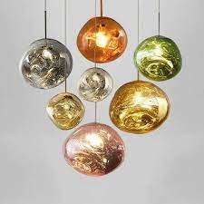 Colorful Warped Pendant Lights Glass