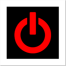 Power On Red Symbol Power