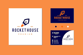 Simple Rocket Home Logo Icon Vector