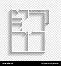 Apartment House Floor Plans White Icon