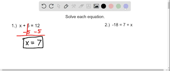 Solve 1 Step Equations Example 1
