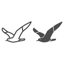 Bird Line And Glyph Icon Animal Vector