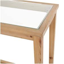 Shelf Console Table With Glass Top