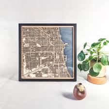 Custom City Wood Map Of Your Town