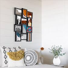Fabulaxe Qi004487 Bk Decorative Modern Wall Mounted Multi Photo Frame Collage Picture Holder For 12 Pictures 4 X 6 Inch Black