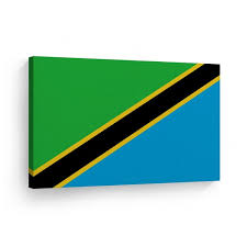 Tanzania Flag Canvas Or Metal Wall Art