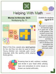 11 Word Math Worksheets