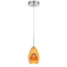 Cal Lighting 7 In Amber Clear Metal